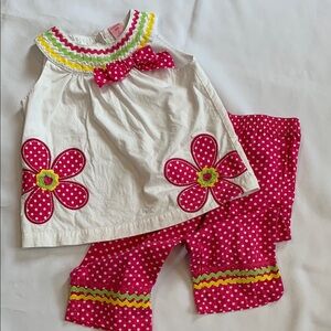 Copper Key White and Pink Polka Dot Kids' Outfit